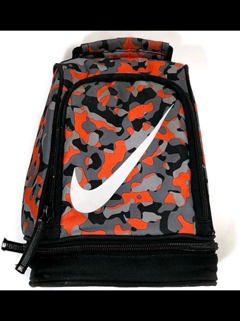 Nike Orange and Gray Camo Insulated Lunch Bag With Two Compartments New*